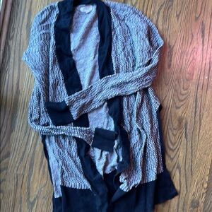 Cozy Knit Cardigan - Blue and Gray